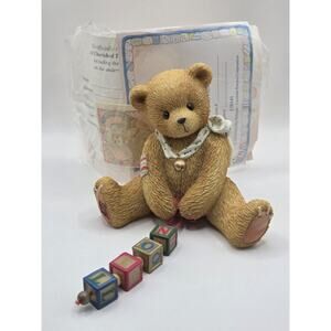 Vintage Cherished Teddies 'Nolan' A String Of Good Tidings #176141 New In Box